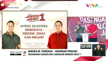 Andika Buka Contekan Jawab Soal Kesehatan dan Pendidikan