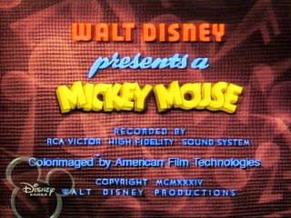 Mickey Plays Papa (1934, Computer Colorized)