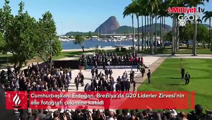 Cumhurbaşkanı Erdoğan, G20 Liderler Zirvesi'nin aile fotoğrafı çekimine katıldı