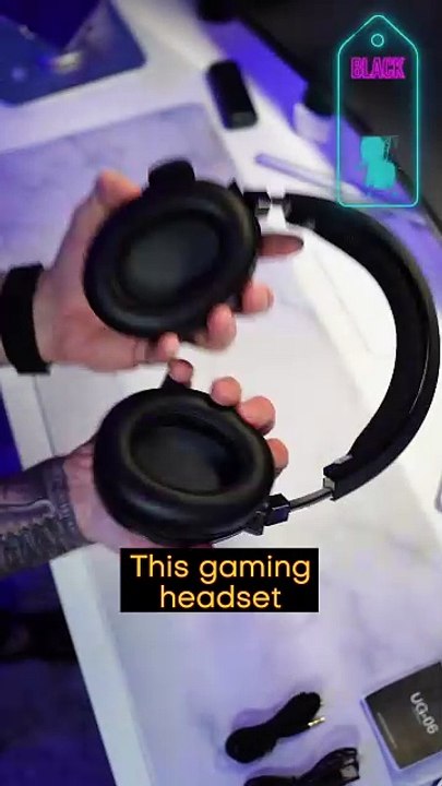 UG-06 Low Latency Gaming Headset, 2.4G Bluetooth Wireless Headphones with Mic & RGB Lights, Wired for PC PS5 Switch