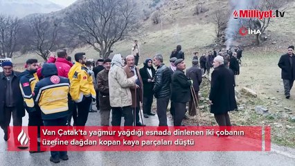 Van'da korkunç olay! Dağdan kopan kaya parçalarının altında kaldı hayatını kaybetti