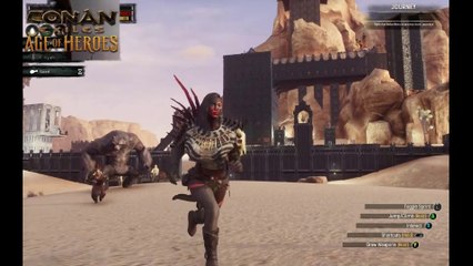 Conan Exiles farming the 3 skull rhino #Boosteroid #conanexiles