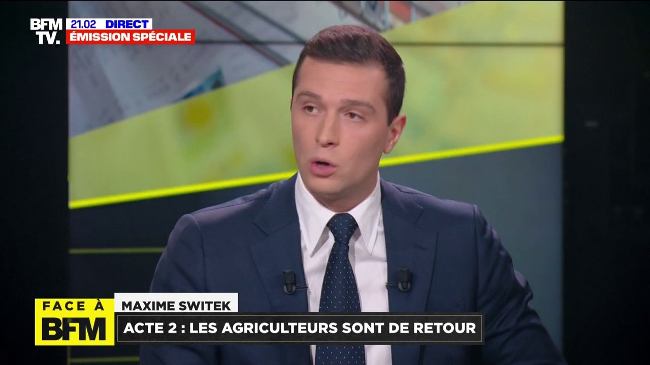 Jordan Bardella: "Je suis aux côtés des agriculteurs et aux côtés de leurs revendications"