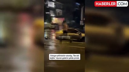 Emirgan Sahili'nde yarı çıplak vatandaş şoku! 'Ben deli değilim' diyerek gözden kayboldu