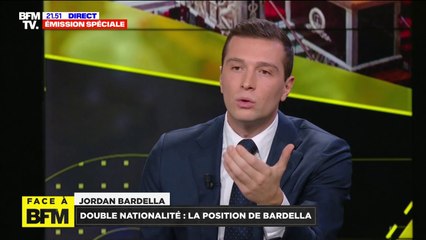 Jordan Bardella: "Je ne remettrai jamais en cause la double nationalité"