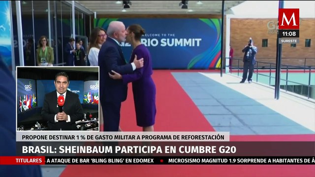 En G20, Sheinbaum propone destinar 1 % de gasto militar a programa de reforestación