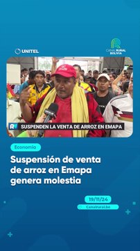 Suspensión de venta de arroz en Emapa genera molestia