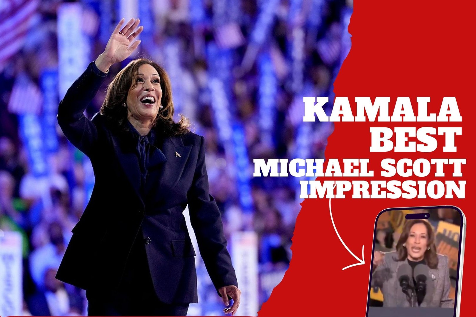 Kamala Harris' hilarious fan rally moment draws Michael Scott ...