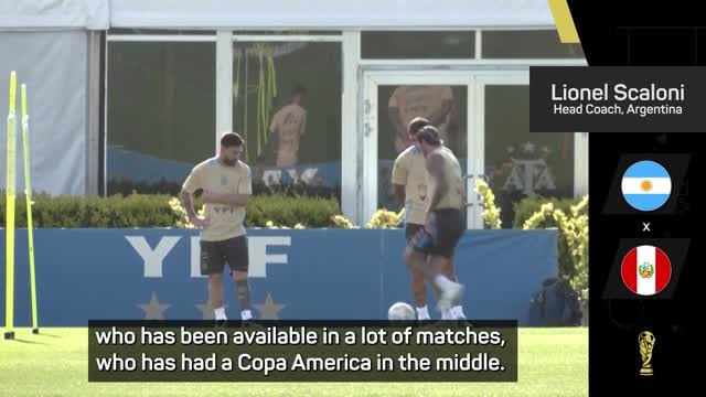 Argentina coach Scaloni says Messi is not 100 per cent for Peru game