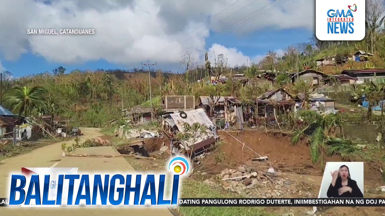 Bahay, malapit nang mahulog sa ilog dahil sa pagguho ng lupa ...