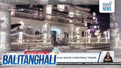 Pekeng snow, paandar sa White Christmas theme ng isang mansiyon | Balitanghali