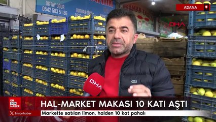 Adana'da markette satılan limon, halden 10 kat pahalı
