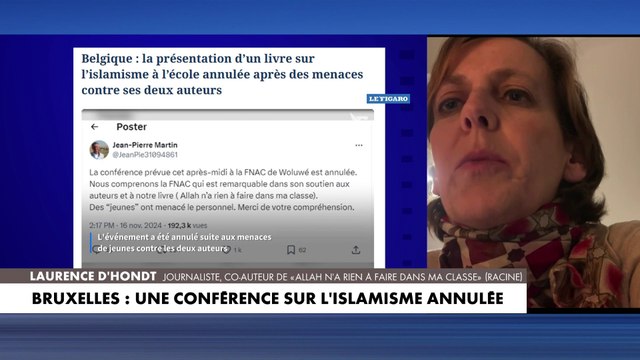 Conférence sur l’islamisme annulée : une «attaque contre la liberté d’expression», Laurence D'Hondt