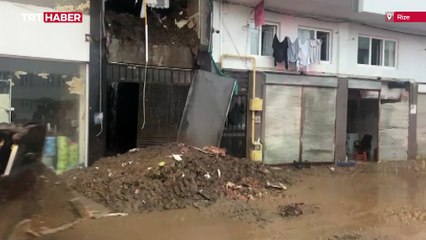 Rize'de heyelan: 1 ölü, 4 yaralı