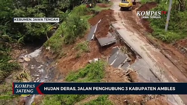 Hujan Deras, Jalan Penghubung 3 Kabupaten Ambles