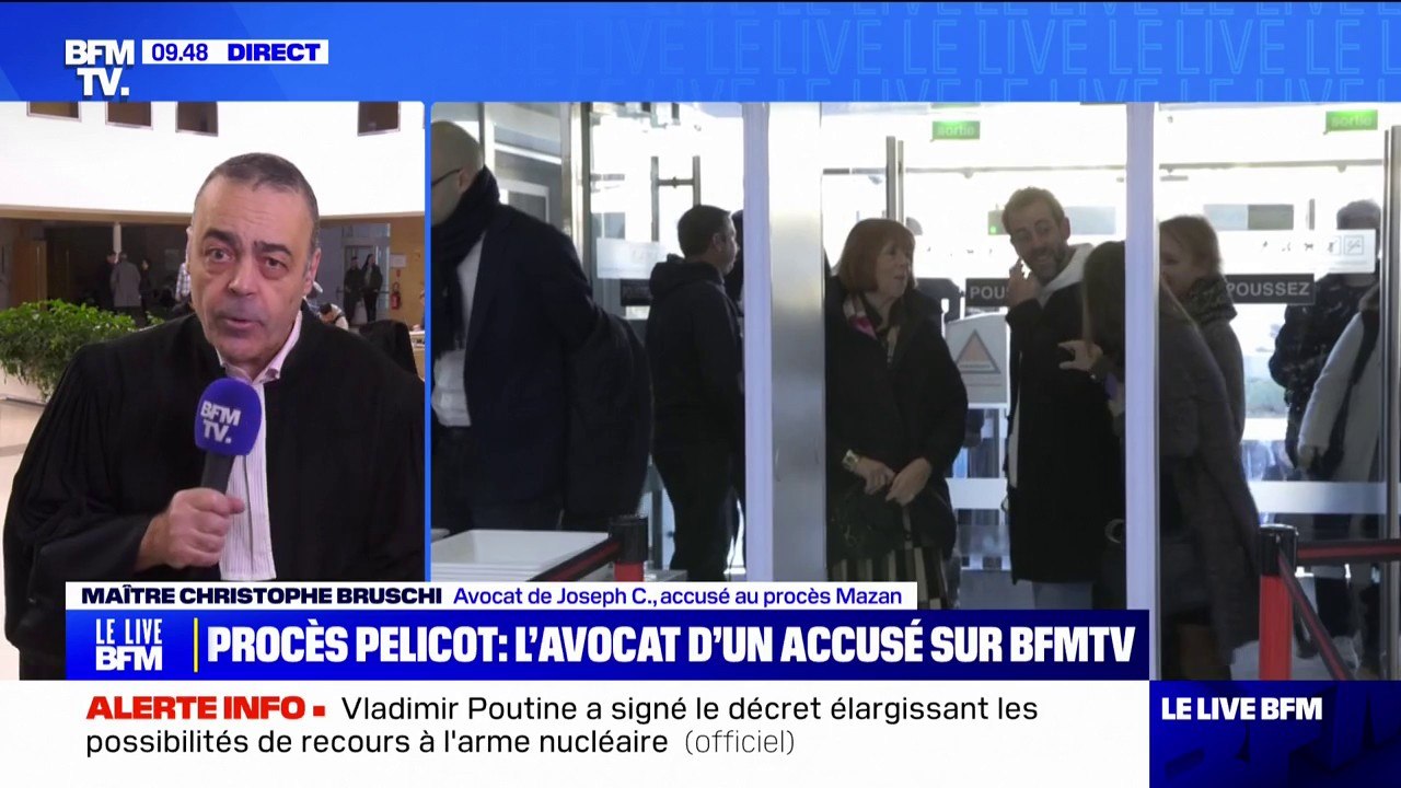 Viols de Mazan: "La plupart des accusés (...) ont été victimes de la soumission cynique de Dominique Pélicot", assure l'avocat de Joseph C., accusé au procès Mazan