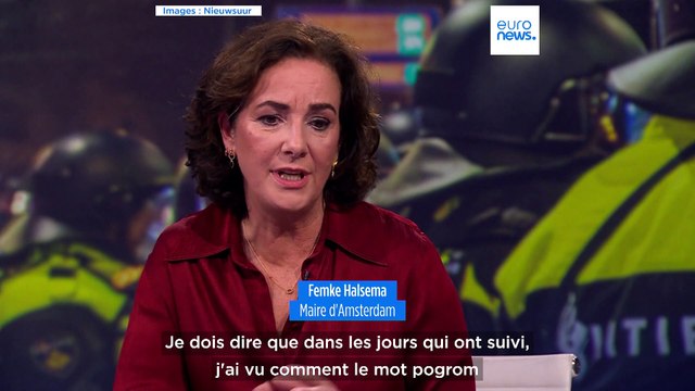 La maire d'Amsterdam regrette d'avoir utilisé le mot pogrom pour décrire les attaques contre les supporters Israéliens