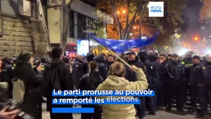 Géorgie : des manifestants accusent le pouvoir d'avoir truqué les élections législatives