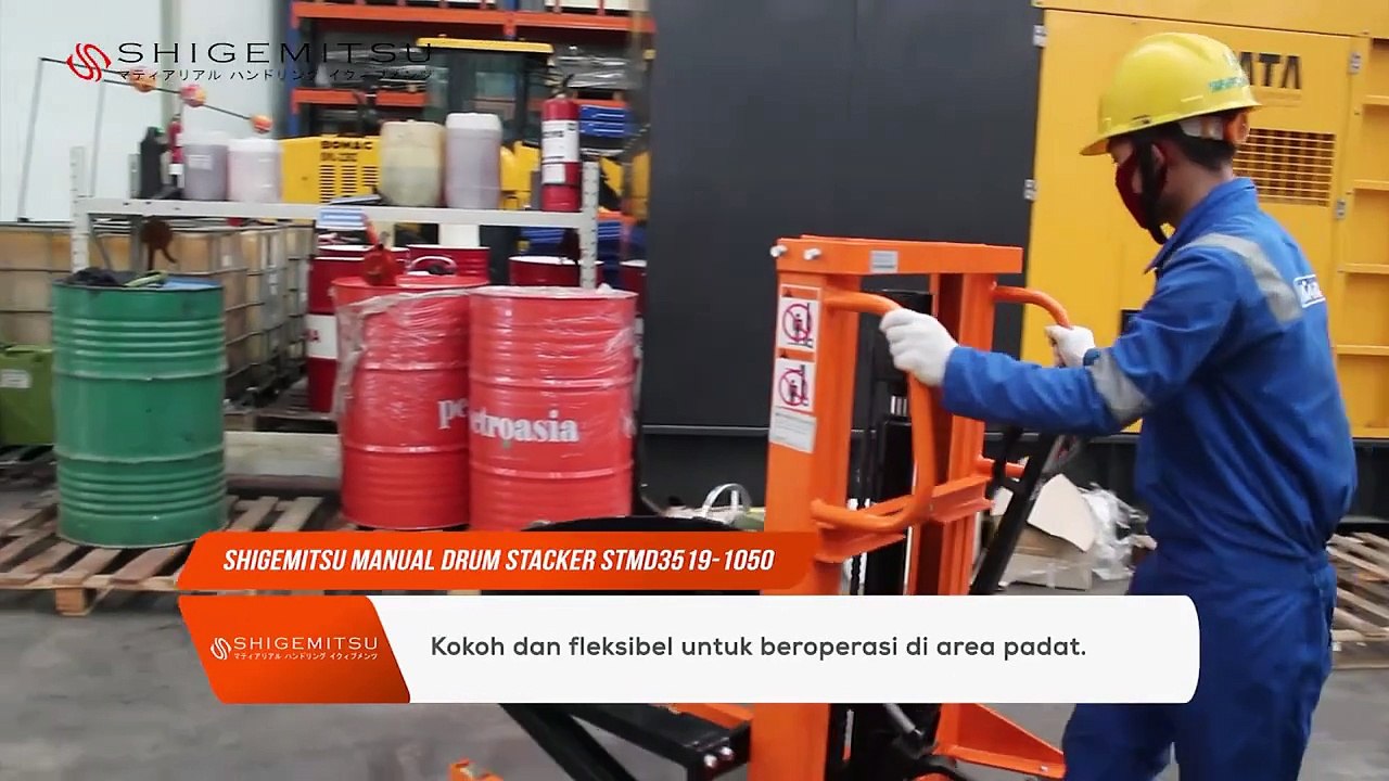 JUAL MANUAL DRUM STACKER DENGAN DAYA ANGKUT 350Kg - SHIGEMITSU MANUAL DRUM STACKER STMD3519-105
