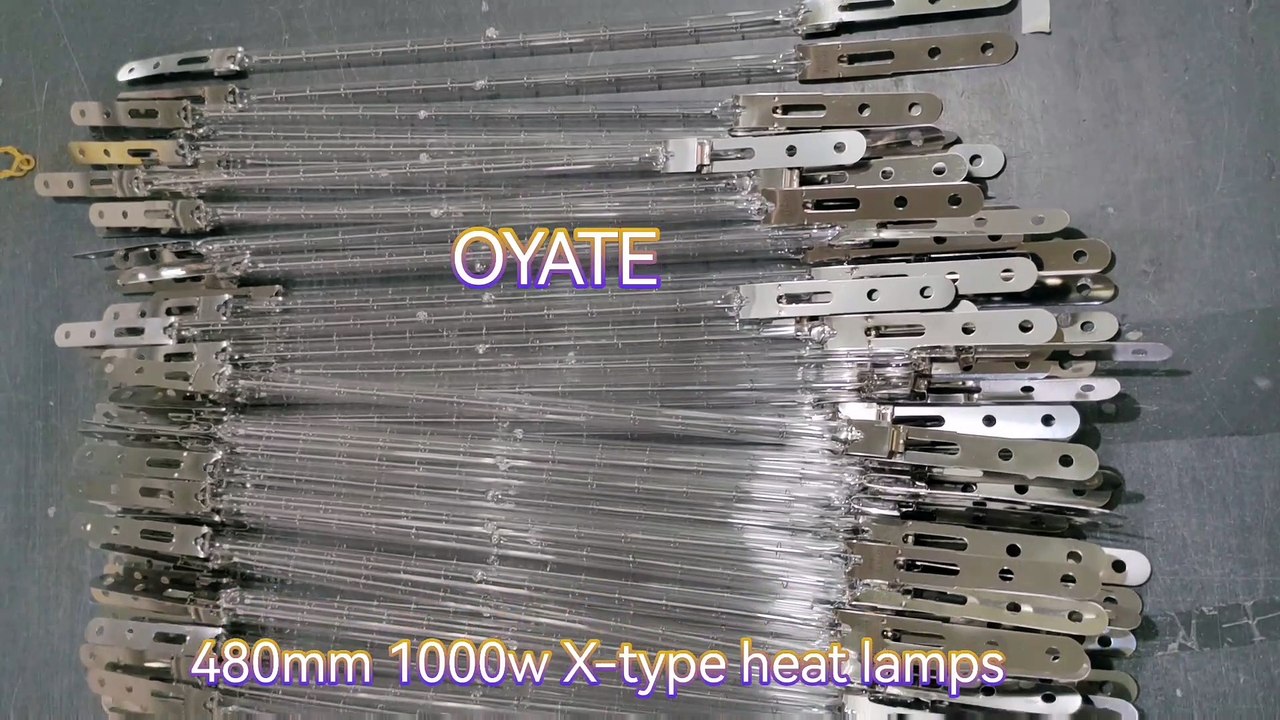 480mm 230v 1000w X-type quartz halogen infrared heat lamp for flash dryers