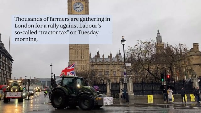 Farmers descend on Westminster to protest inheritance tax changes