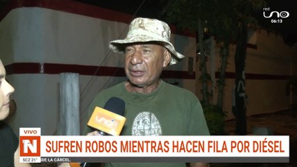 sufren robo mientras hacen filas por diesel
