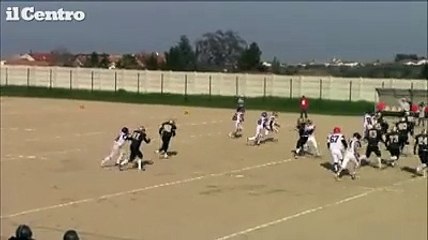 Fermarli ? impossibile, i touchdown spettacolo dei Crabs Pescara