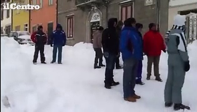 Schiavi d'Abruzzo coperta dalla neve