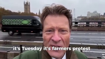 MP Richard Tice joins farmers' protest in London