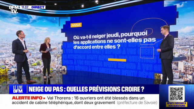 Où va-t-il neiger jeudi, pourquoi les applications ne sont-elles pas d'accord entre elles? BFMTV répond à vos questions