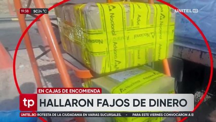 En medio de un control, hallan fajos de dinero escondidos dentro de encomiendas