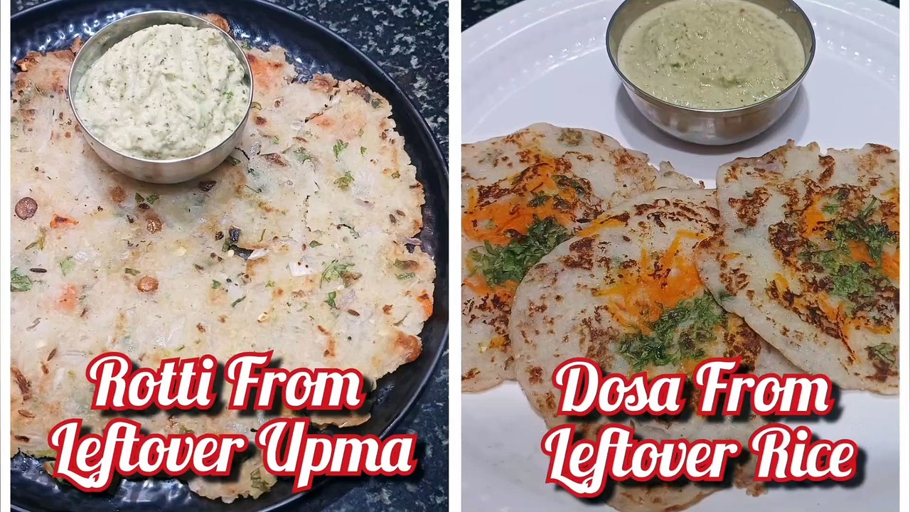 Make Dosa & Rotti From Leftover Upma & Rice