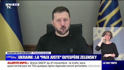 "Nous devons tout faire pour mettre fin à cette guerre de manière juste et équitable", affirme Volodymyr Zelensky devant le Parlement européen