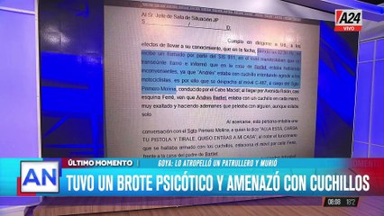Goya: un hombre con problemas mentales fue atropellado por un patrullero