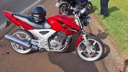 Colisão traseira na BR-277: motociclista escapa ileso de acidente com SUV