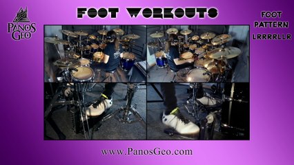 Drum Exercise | Foot Workouts (Part 422 - LRRRRLLR) | Panos Geo