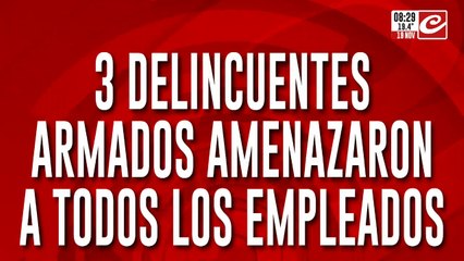 Falsos repartidores amenazaron a empleados y saquearon todo el local