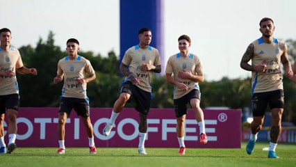 La selección argentina entrenó de cara al partido frente a Perú por las Eliminatorias 2026