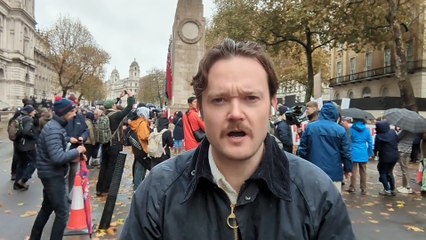 The Scotsman's Westminster Correspondent Alexander Brown reports from a rally in Whitehall