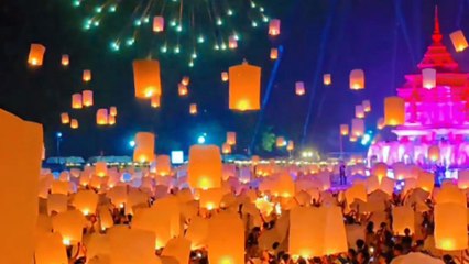 Stunning lantern display lights up the night sky at the 2024 Yi Peng Festival