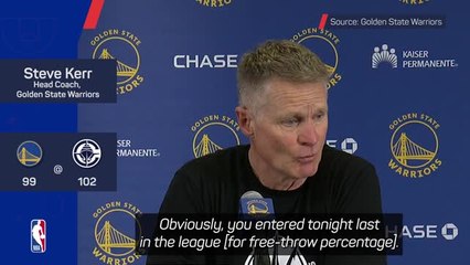 Kerr urges players to 'get in the gym' after more free-throw woes