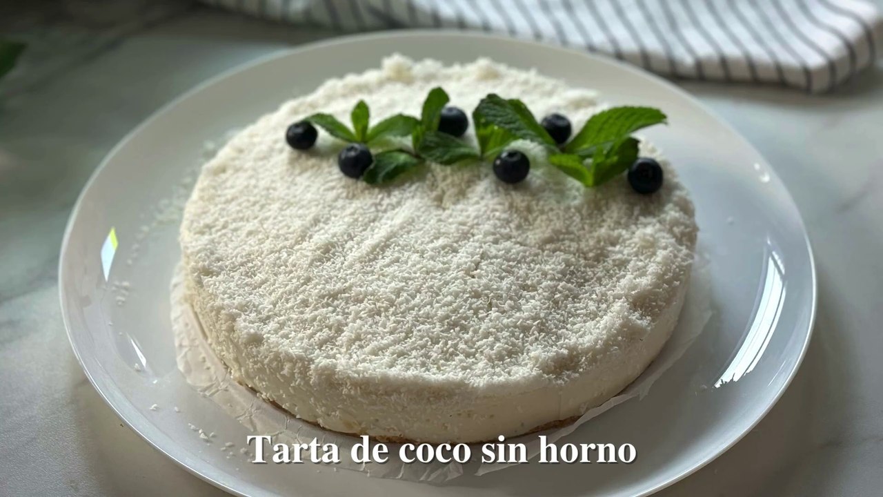 Tarta de coco sin horno