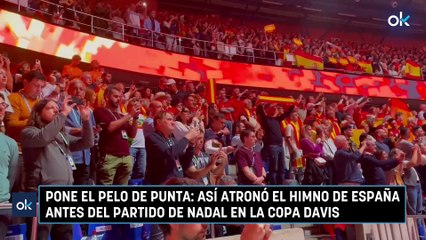 Pone el pelo de punta: así atronó el himno de España antes del partido de Nadal en la Copa Davis