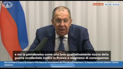 Lavrov: missili a lungo raggio da Ucraina? Nuova fase, reagiremo