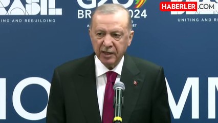 Cumhurbaşkanı Erdoğan'dan G20 sonrası tüm dünyaya çağrı: İsrail'e zorlayıcı tedbir şart