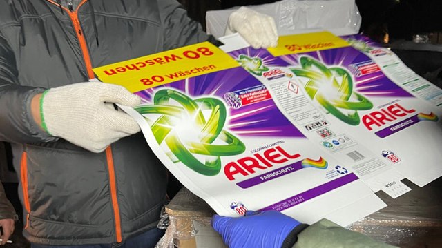 Un gang de contrefaçon de lessive Ariel démantelé, 42 tonnes saisies