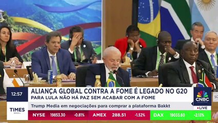 Aliança global contra a fome é legado no G20