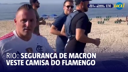 Flamengo no G20? Segurança de presidente da França usa camisa do clube