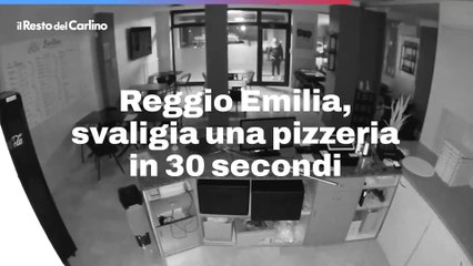 Reggio Emilia, svaligia una pizzeria in 30 secondi: il video