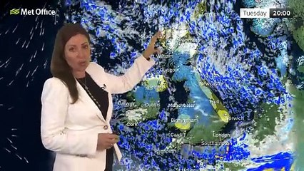 Met Office Tuesday Evening Weather Forecast 19/11/2024